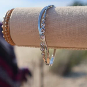 Stainless Steel Bracelet with Rhinestone